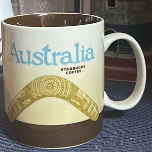 NWT Starbucks Australia 16oz Mug - Cream and Brown